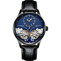 HKM-685139 Twosome Automatic Moon Phase Tourbillon Men's Watch, 41mm Titanium Waterproof