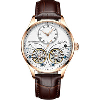 HKM-685139 Twosome Automatic Moon Phase Tourbillon Men's Watch, 41mm Titanium Waterproof