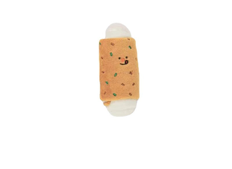 HKM-685267 Pet Dog Plush Rice Cake Sound Toy for Interactive Play