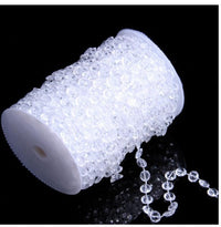 HKM-685331 Acrylic Beaded Curtain for DIY Home Decor - 10mm Diamond Design