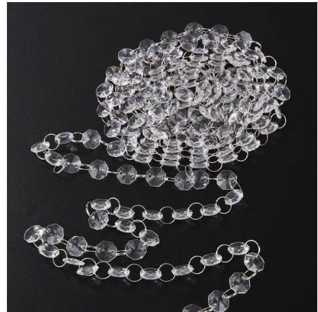 HKM-685331 Acrylic Beaded Curtain for DIY Home Decor - 10mm Diamond Design