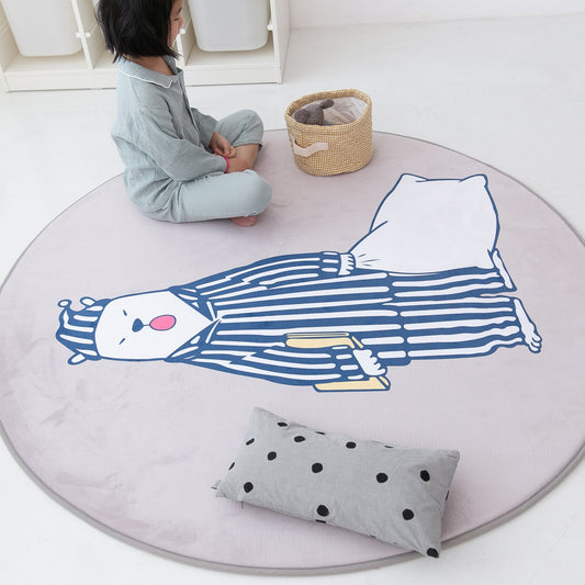 HKM-685459 Cartoon Round Slow Rebound Floor Mat for Living Room or Bedroom - Available in Various Designs and Sizes