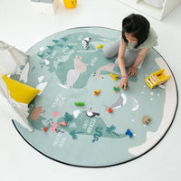 HKM-685459 Cartoon Round Slow Rebound Floor Mat for Living Room or Bedroom - Available in Various Designs and Sizes