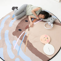 HKM-685459 Cartoon Round Slow Rebound Floor Mat for Living Room or Bedroom - Available in Various Designs and Sizes