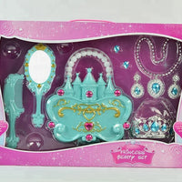 HKM-685459 Kids Princess Makeup Play Set - 18-Piece Pretend Beauty Kit for Girls Ages 2-7, Window Box Packaging