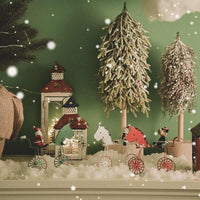 HKM-685587 Charming Iron Reindeer and Snowman Ornaments - Perfect for Christmas Decor