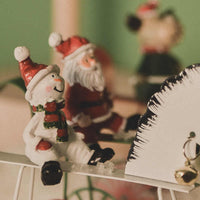 HKM-685587 Charming Iron Reindeer and Snowman Ornaments - Perfect for Christmas Decor