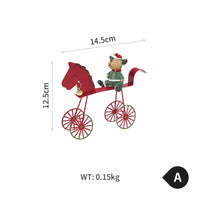 HKM-685587 Charming Iron Reindeer and Snowman Ornaments - Perfect for Christmas Decor
