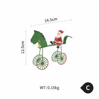 HKM-685587 Charming Iron Reindeer and Snowman Ornaments - Perfect for Christmas Decor