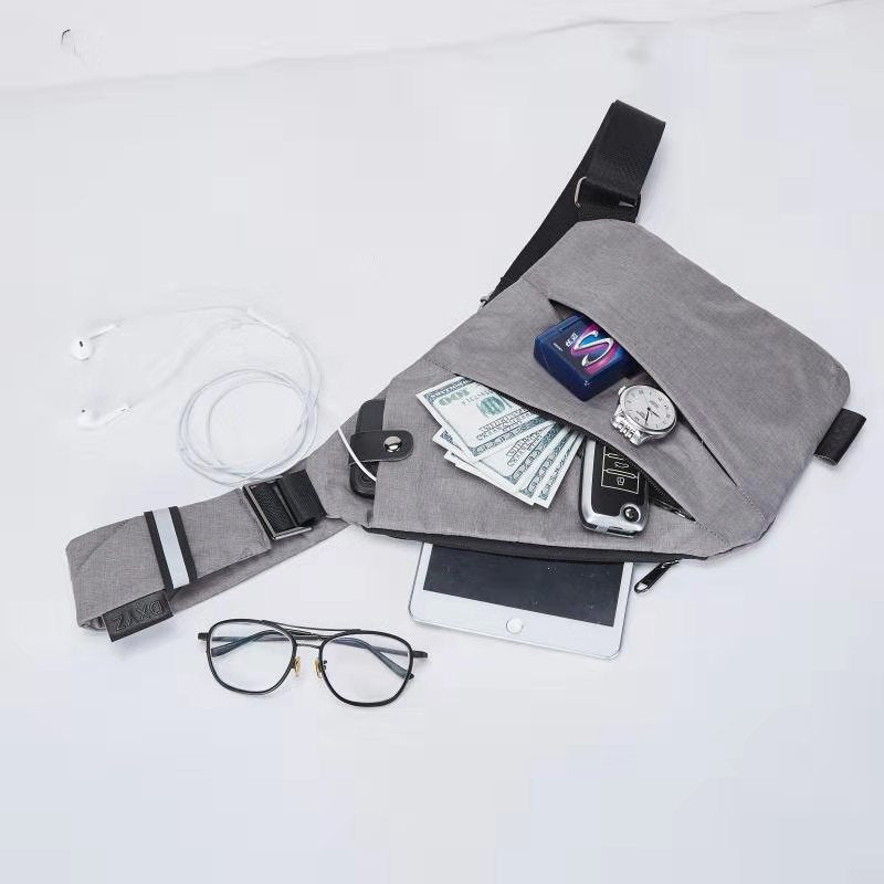 HKM-685651 Men's Anti-Theft Canvas Shoulder Bag - Versatile Colors Available