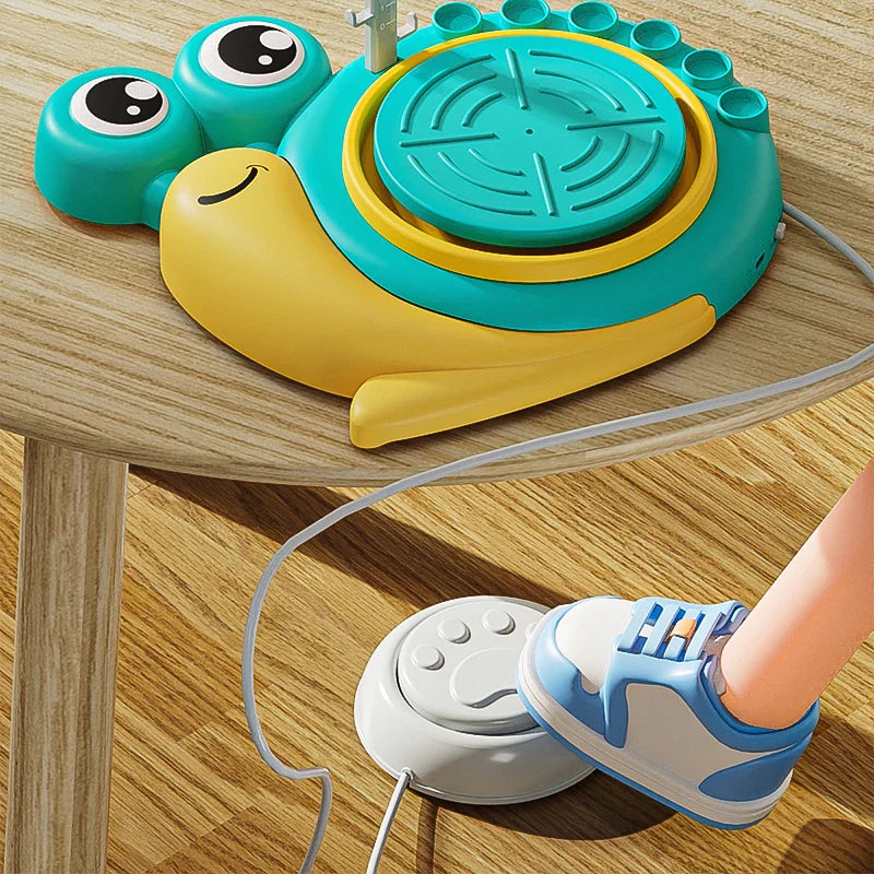 HKM-685779 Cartoon Animal Pottery Machine for Kids - Creative DIY Clay Turntable Toy