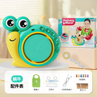 HKM-685779 Cartoon Animal Pottery Machine for Kids - Creative DIY Clay Turntable Toy