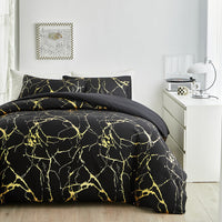 HKM-685779 Geometric Pattern Quilt Cover Set with Pillowcases for Home Décor