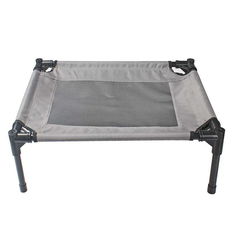 HKM-685907 Oxford Cloth Removable Washable Breathable Dog Trampoline Bed - Gray, Small Size (55x43x18cm)