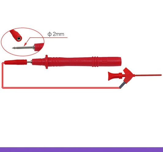 HKM-685971 Mini Test Hook with Direct Plug for Electronic Measurement - 30cm Silicone Wire