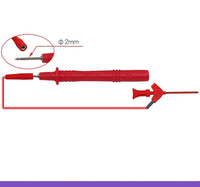 HKM-685971 Mini Test Hook with Direct Plug for Electronic Measurement - 30cm Silicone Wire