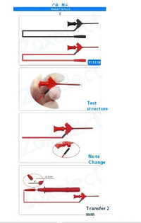 HKM-685971 Mini Test Hook with Direct Plug for Electronic Measurement - 30cm Silicone Wire
