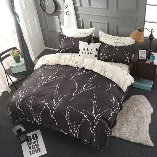 HKM-686099 Elegant Four-Piece Quilt Set in Various Sizes: Single to King Options