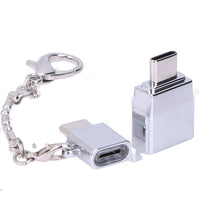 HKM-686163 Micro USB Female to USB 3.1 Type-C Male OTG Adapter Set - Zinc Alloy Durable Design