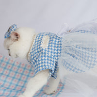 HKM-686227 Tulle Tutu Skirt for Dogs and Cats with Flower Headpiece - Polyester Cotton, Various Sizes Available