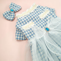 HKM-686227 Tulle Tutu Skirt for Dogs and Cats with Flower Headpiece - Polyester Cotton, Various Sizes Available