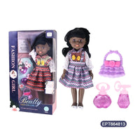 HKM-686419 Realistic 13-Inch Black Girl Reborn Baby Doll with Music, Educational Toy for Ages 2 to 4