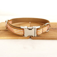 HKM-686483 Fashion Personality Plaid Printed Pet Dog Collar