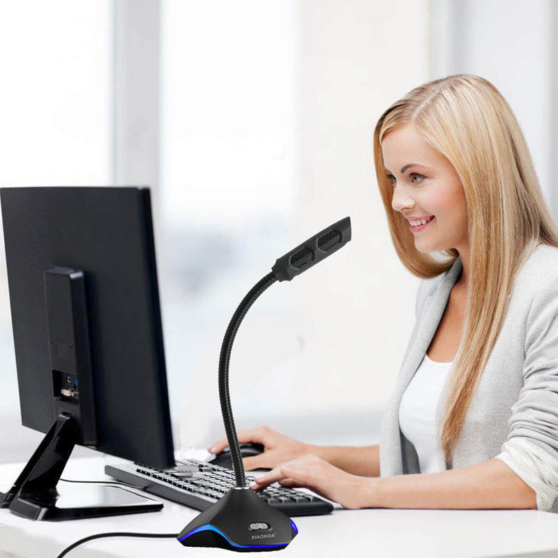 KTX-686483 Omni-Directional Wireless RGB Microphone for Home, Computer, Recording & Conference Use