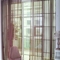 HKM-686483 Solid Tulle Sheer Curtains for Living Room and Bedroom - Translucent Polyester Blinds in Various Colors