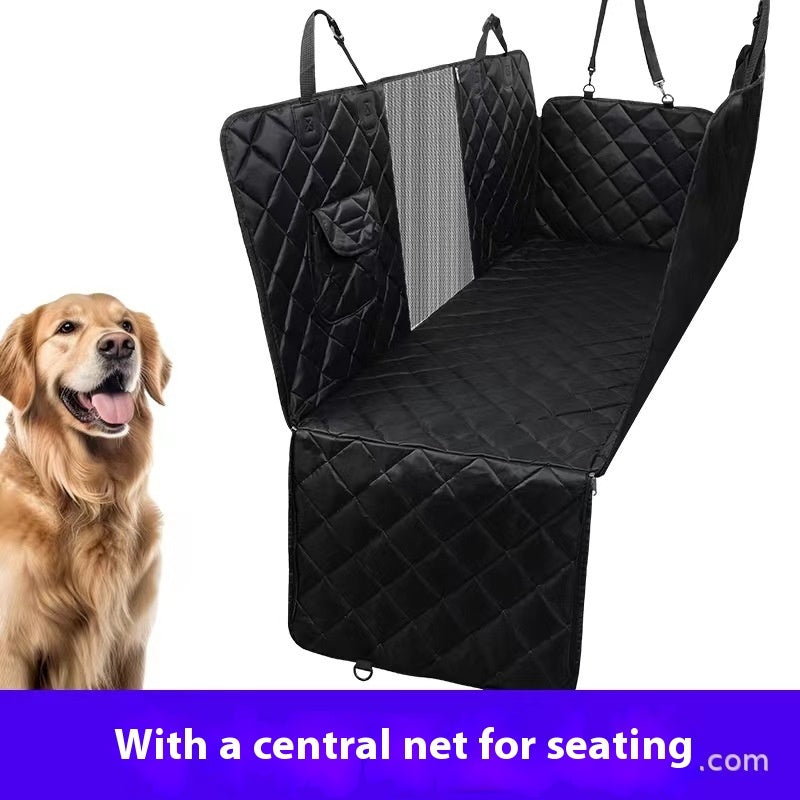 HKM-686547 Pet Car Cushion with Anti-Dirty Mat for Dogs - Black and Gray Options Available