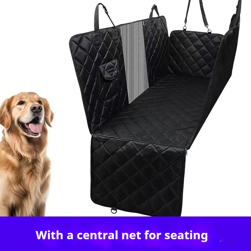 HKM-686547 Pet Car Cushion with Anti-Dirty Mat for Dogs - Black and Gray Options Available