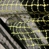 HKM-686611 Mesh Hanfu Embroidery Fabric for DIY Projects - 135cm Width, Multiple Length Options Available