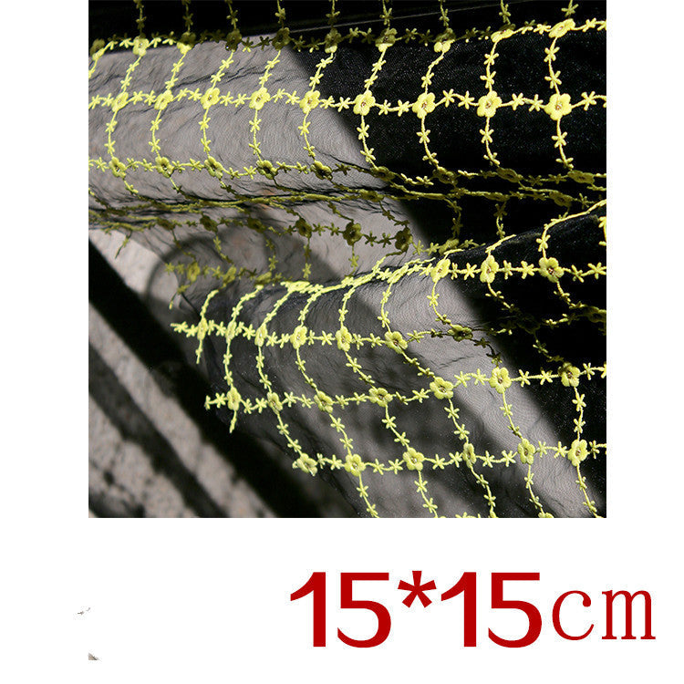 HKM-686611 Mesh Hanfu Embroidery Fabric for DIY Projects - 135cm Width, Multiple Length Options Available