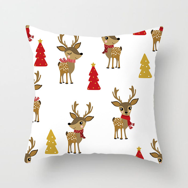 HKM-686739 Christmas-Themed Cushion Pillowcase in Various Colors and Patterns - 45x45cm Polyester