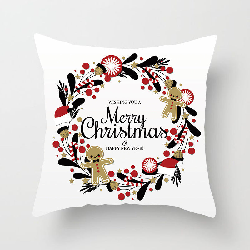 HKM-686739 Christmas-Themed Cushion Pillowcase in Various Colors and Patterns - 45x45cm Polyester