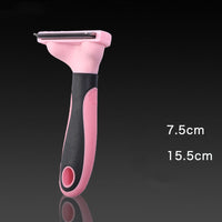 HKM-686867 Ergonomic Pet Grooming Comb for Dogs and Cats - Stainless Steel & TPR - Blue or Pink