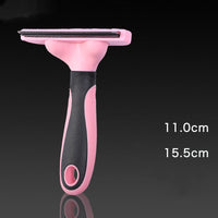 HKM-686867 Ergonomic Pet Grooming Comb for Dogs and Cats - Stainless Steel & TPR - Blue or Pink