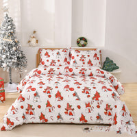 HKM-686931 European Style Red Down Quilt Cover Set with Pillowcases - Multiple Sizes Available