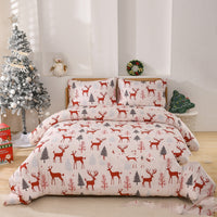 HKM-686931 European Style Red Down Quilt Cover Set with Pillowcases - Multiple Sizes Available