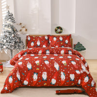 HKM-686931 European Style Red Down Quilt Cover Set with Pillowcases - Multiple Sizes Available