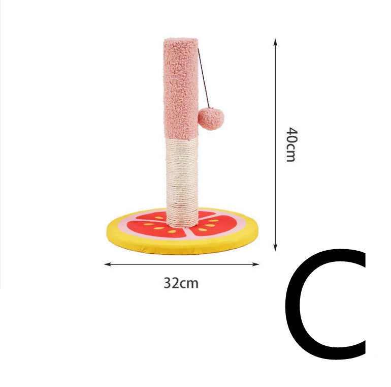 HKM-686931 Small Cat Climbing Frame with Sisal Scratching Ball and Fruit Shape Design