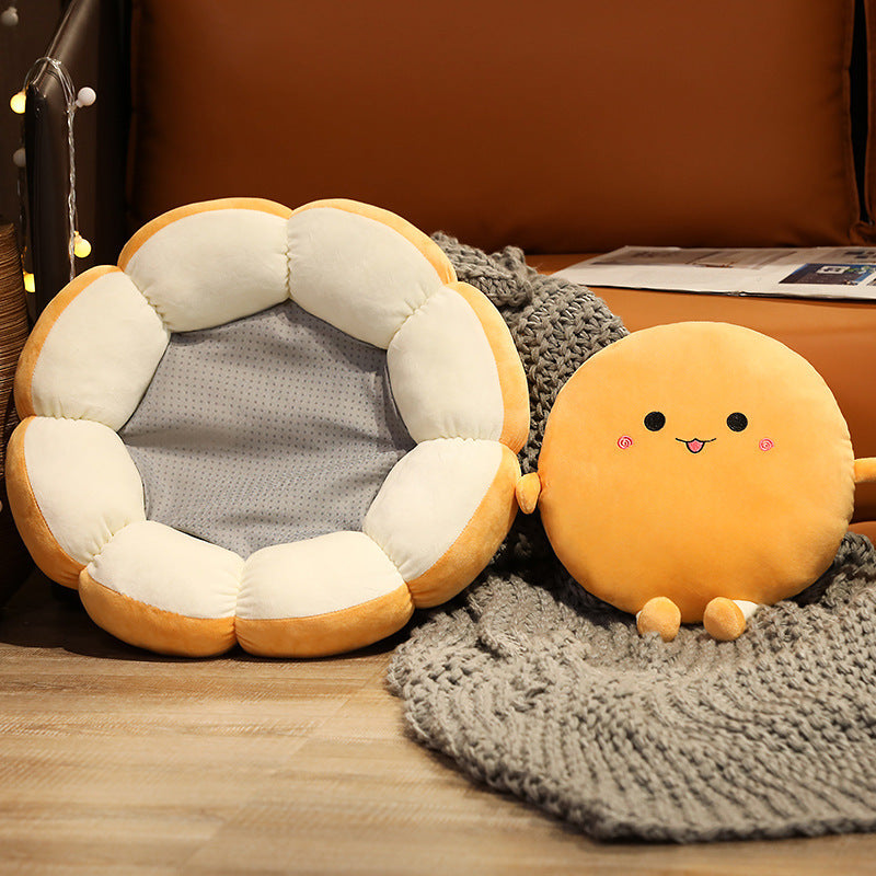 HKM-686995 Plush Round Cushion for Office, Bedroom, Living Room – Multiple Adorable Designs
