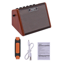 HKM-686995 Portable Bluetooth Acoustic Guitar Charging Speaker – 2.1 Channel, Built-in Lithium Battery, Wooden Shell, 5 Hours Playtime
