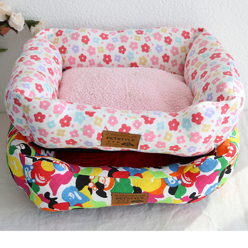 HKM-687059 Cozy Cotton Pet Nest for Dogs – Various Designs and Sizes for Year-Round Comfort