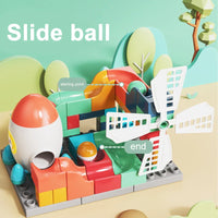 HKM-687507 71-Piece Large Aerospace Building Blocks Marble Run Set for Ages 3 and Up