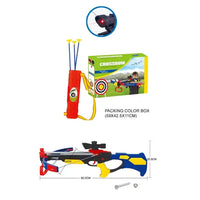 HKM-687571 Crossbow Shooting Game Toy for Kids - Outdoor Archery Practice Set with Plastic Bow and Arrows