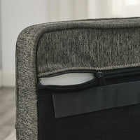 HKM-687571 Elevated Dark Grey Pet Sofa Bed for Medium and Large Dogs – Comfortable and Stylish Design
