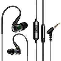 HKM-687827 F1 Pro Sports Heavy Bass In-Ear Headphones with Silicone Earplugs - 3.5mm Audio Jack