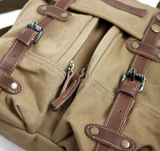 HKM-687955 Casual Brown Canvas SLR Camera Shoulder Bag
