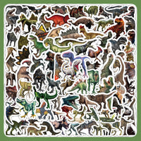 HKM-688019 Cute Waterproof Dinosaur Sticker Set – 100 PVC Adhesive Stickers (2-8cm)